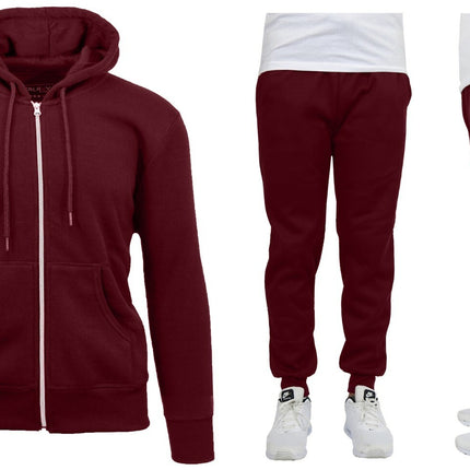 Men's Fleece Lined Hoodie & Jogger Sweatpants Set Activewear Lounge (S-2XL)