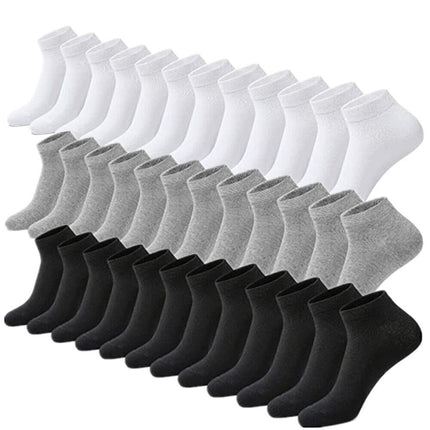 3-12 Pairs Mens Plain Solid Cotton Sports Ankle Athletic Socks Low Cut Size 9-13 - PremiumBrandGoods