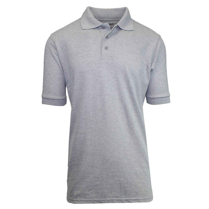 Men Heathered Polo Shirt New Standard Neck Classic NWT Uniform Lounge .