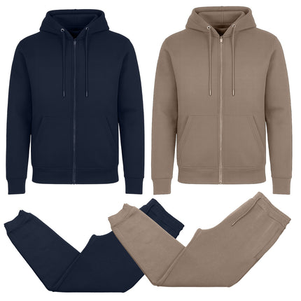 Men’s 4-Piece Fleece-Lined Full Zip Hoodie & Jogger Set – Free Shipping (S–3XL)