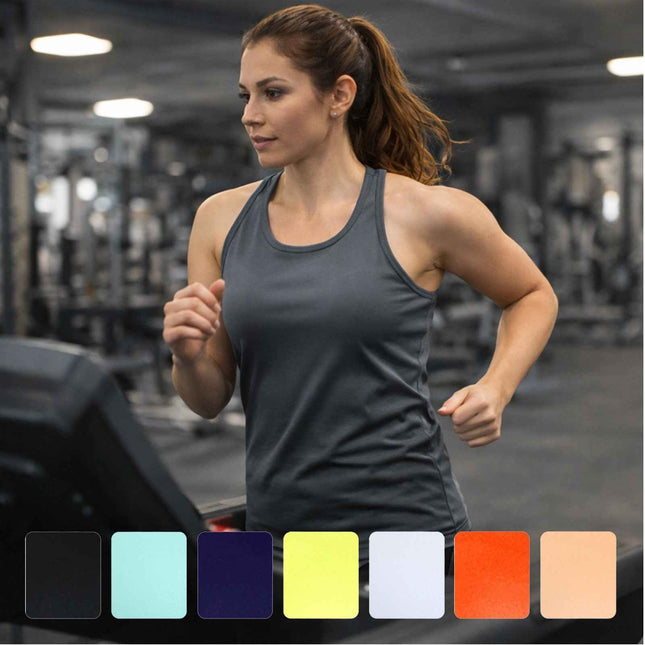 Women's Moisture-Wicking Sport Racerback Tank Tops Shirt (S-3XL) NEW FREE SHIP