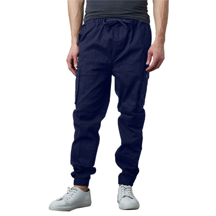 Mens Cargo Jogger Pants Sweatpants Cotton Twill Combat Stretch Active Trousers
