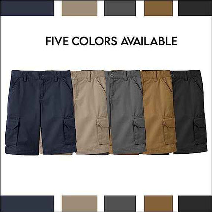 Boys Flex Comfort Super Stretch Cotton Cargo Shorts (Sizes: 8-18) New 3 PACK