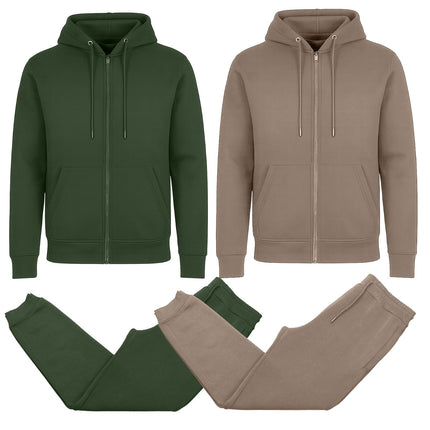 Men’s 4-Piece Fleece-Lined Full Zip Hoodie & Jogger Set – Free Shipping (S–3XL)