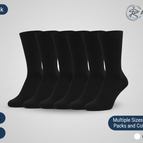 Black / Size 9-11 / 6 Pairs