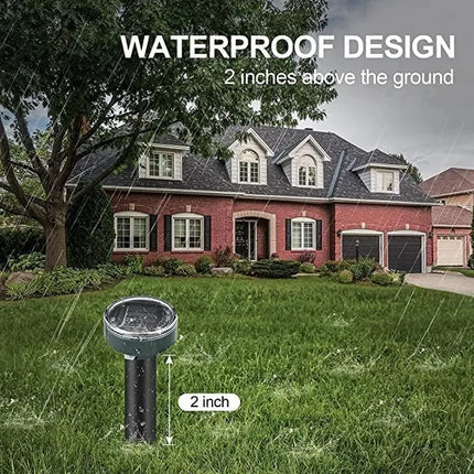 Ultrasonic Mole Repellent Solar Powered 8 Pack, Gopher Repellent, Vole Repellent Mole Repellent for Lawn Garden Yard Waterproof Get Rid of Moles Voles Gophers Rats Rodents - PremiumBrandGoods
