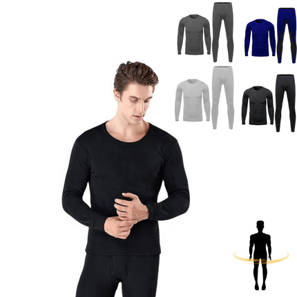 2 Pair Men's 2-Piece Cotton Thermal Set with Shirt & Pants - PremiumBrandGoods