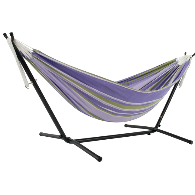 VIVERE Full Size Hammock and Stand 2 Person Hammock Up to 400LB - PremiumBrandGoods