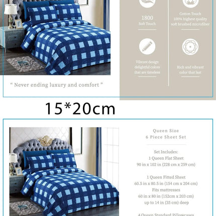 Belle Haven 6 Piece Sheet Set Bedding Sets (6 Styles) - PremiumBrandGoods