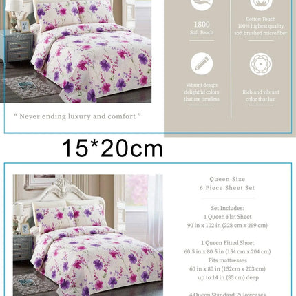 Belle Haven 6 Piece Sheet Set Bedding Sets (6 Styles) - PremiumBrandGoods