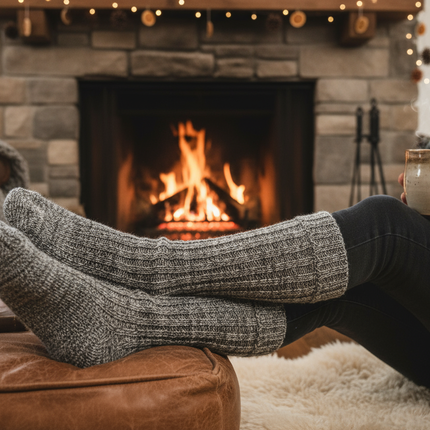 Fireplace with Warm Drink