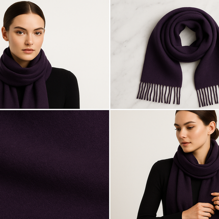 Dark Purple Cashmere Pashmina