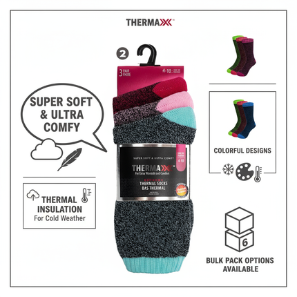 Women's Thermal Winter Socks 3-Pack - Super Soft & Ultra Comfy - PremiumBrandGoods