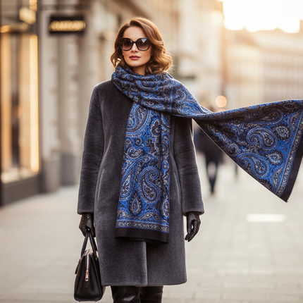 Large Paisley Pashmina Shawl Premium Soft Wrap Scarf 28"x78" Winter Essentials