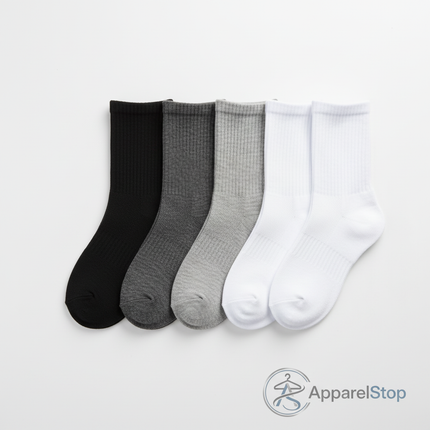 Athletic Cushion Crew Socks - Assorted Colors Front View