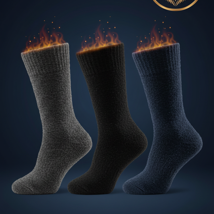 Navy - 3 Pairs with Fire