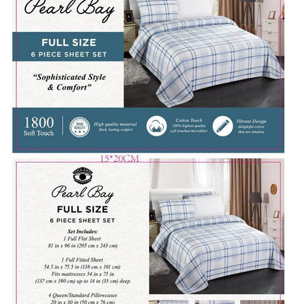 Pearl Bay 6 Piece Bed Sheet Set (12 Styles) - PremiumBrandGoods