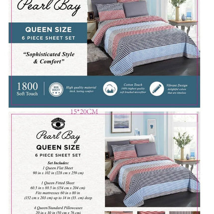 Pearl Bay 6 Piece Bed Sheet Set Polka Dots - PremiumBrandGoods