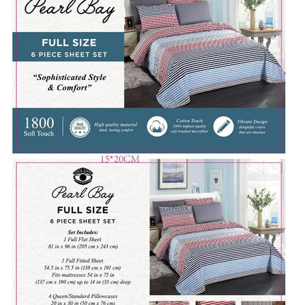 Pearl Bay 6 Piece Bed Sheet Set Polka Dots - PremiumBrandGoods
