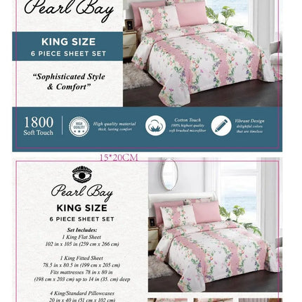 Pearl Bay 6 Piece Bed Sheet Set Polka Dots - PremiumBrandGoods