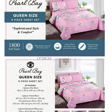 Pearl Bay 6 Piece Bed Sheet Set Polka Dots - PremiumBrandGoods