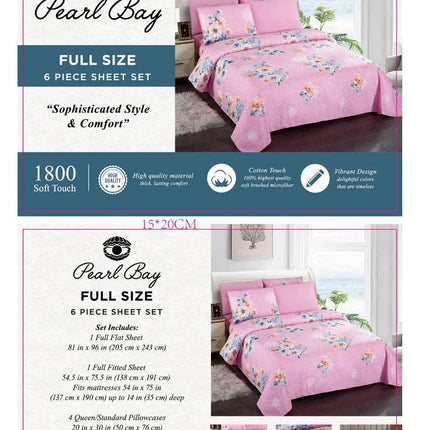 Pearl Bay 6 Piece Bed Sheet Set Polka Dots - PremiumBrandGoods