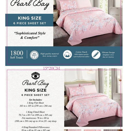 Pearl Bay 6 Piece Bed Sheet Set Polka Dots - PremiumBrandGoods