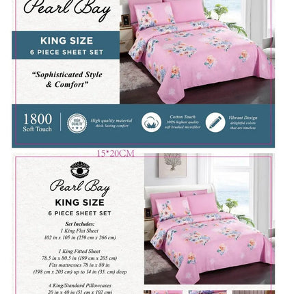 Pearl Bay 6 Piece Bed Sheet Set Polka Dots - PremiumBrandGoods