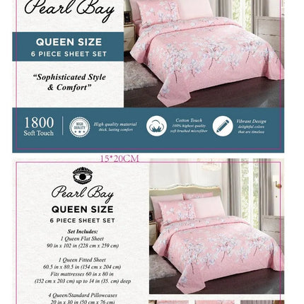 Pearl Bay 6 Piece Bed Sheet Set Polka Dots - PremiumBrandGoods