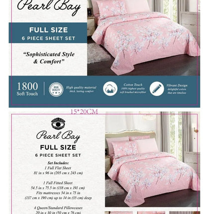 Pearl Bay 6 Piece Bed Sheet Set Polka Dots - PremiumBrandGoods