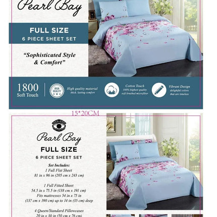 Pearl Bay 6 Piece Bed Sheet Set Polka Dots - PremiumBrandGoods