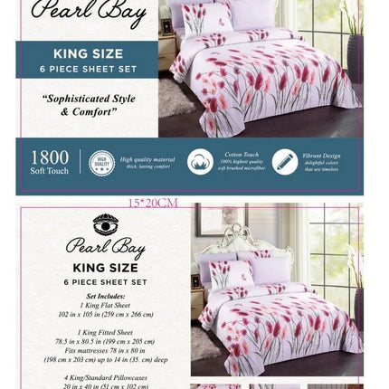 Pearl Bay 6 Piece Bed Sheet Set Polka Dots - PremiumBrandGoods