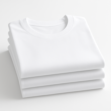 Product stack on white background