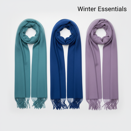 Royal Blue-Teal-Lavender Scarf Pack