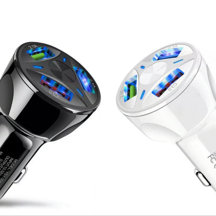 2 Pack 3 Port USB Fast LED Car Charger For Devices - PremiumBrandGoods
