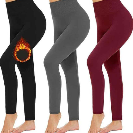 5 Pack Women‚Äôs Fleece Lined Leggings High Waist Stretchy warm Leggings one size