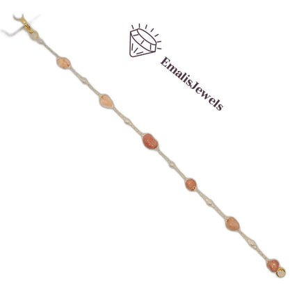 Handmade Stone Bracelets with Stainless Steel Gold overlay Chain - PremiumBrandGoods