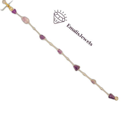 Handmade Stone Bracelets with Stainless Steel Gold overlay Chain - PremiumBrandGoods