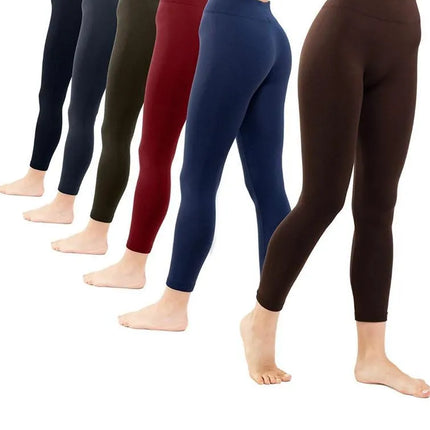 Hot! Women’s Extra Fleece Leggings High Waist Soft Stretchy Warm Leggings Regular (One Size) 220G Fleece - PremiumBrandGoods