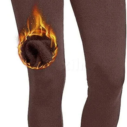 Hot! Women’s Extra Fleece Leggings High Waist Soft Stretchy Warm Leggings Regular (One Size) 220G Fleece - PremiumBrandGoods
