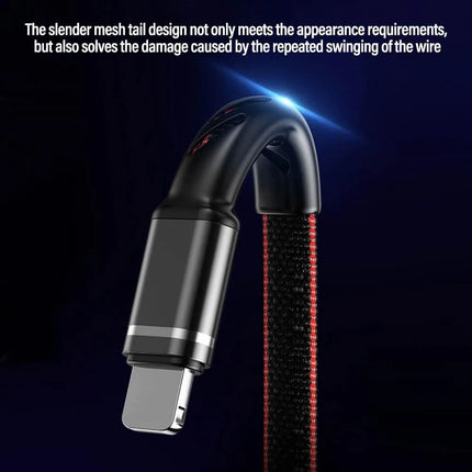 PBG 4 Port Car Charger and 4FT - 3 in 1 Nylon Cable Combo Red - PremiumBrandGoods