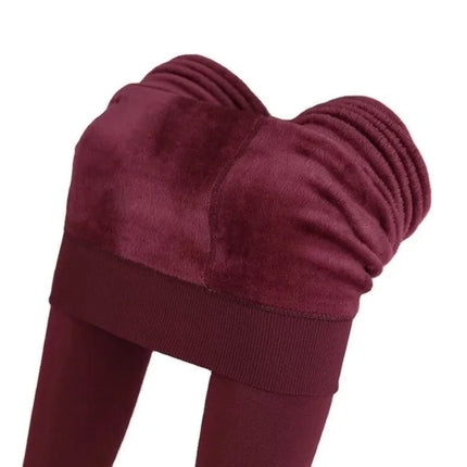 Women’s Extra 220g Fleece Leggings High Waist Stretchy Warm Leggings  (One Size) - PremiumBrandGoods