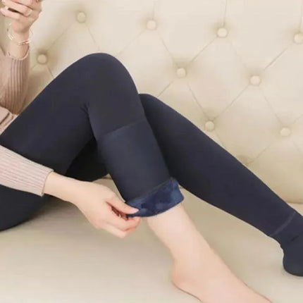 Women’s Extra 220g Fleece Leggings High Waist Stretchy Warm Leggings  (One Size) - PremiumBrandGoods