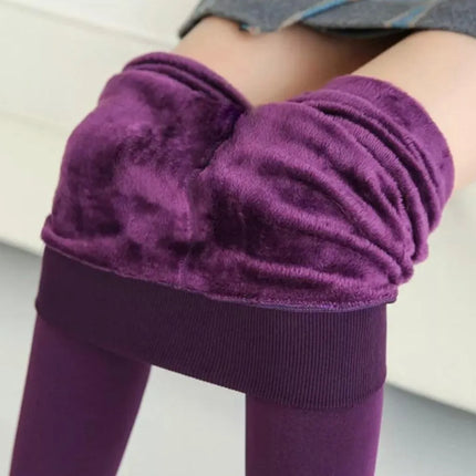 Women’s Extra 220g Fleece Leggings High Waist Stretchy Warm Leggings  (One Size) - PremiumBrandGoods